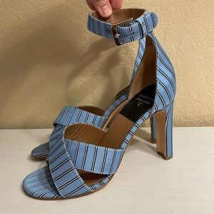 Laurence Dacade Striped Satin Heels